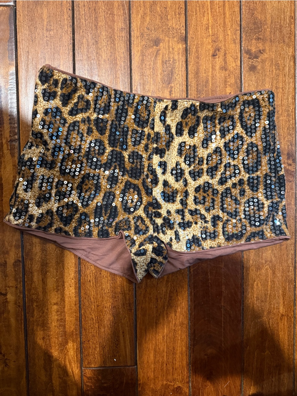 Girls' Leopard Sequin Sleeveless Top - Gold/Brown